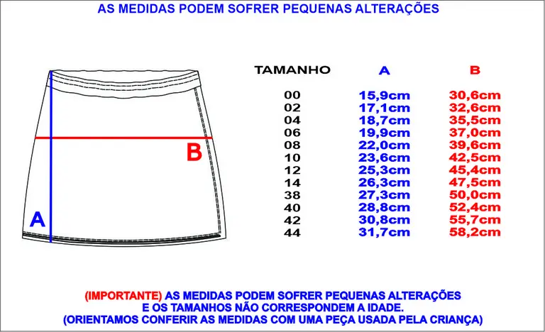 Short Saia Malha Abrigo C/ Filete Ensino Infantil e Fundamental 1 | Criativo